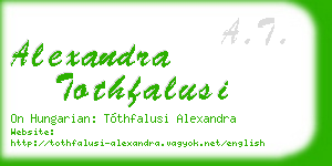 alexandra tothfalusi business card